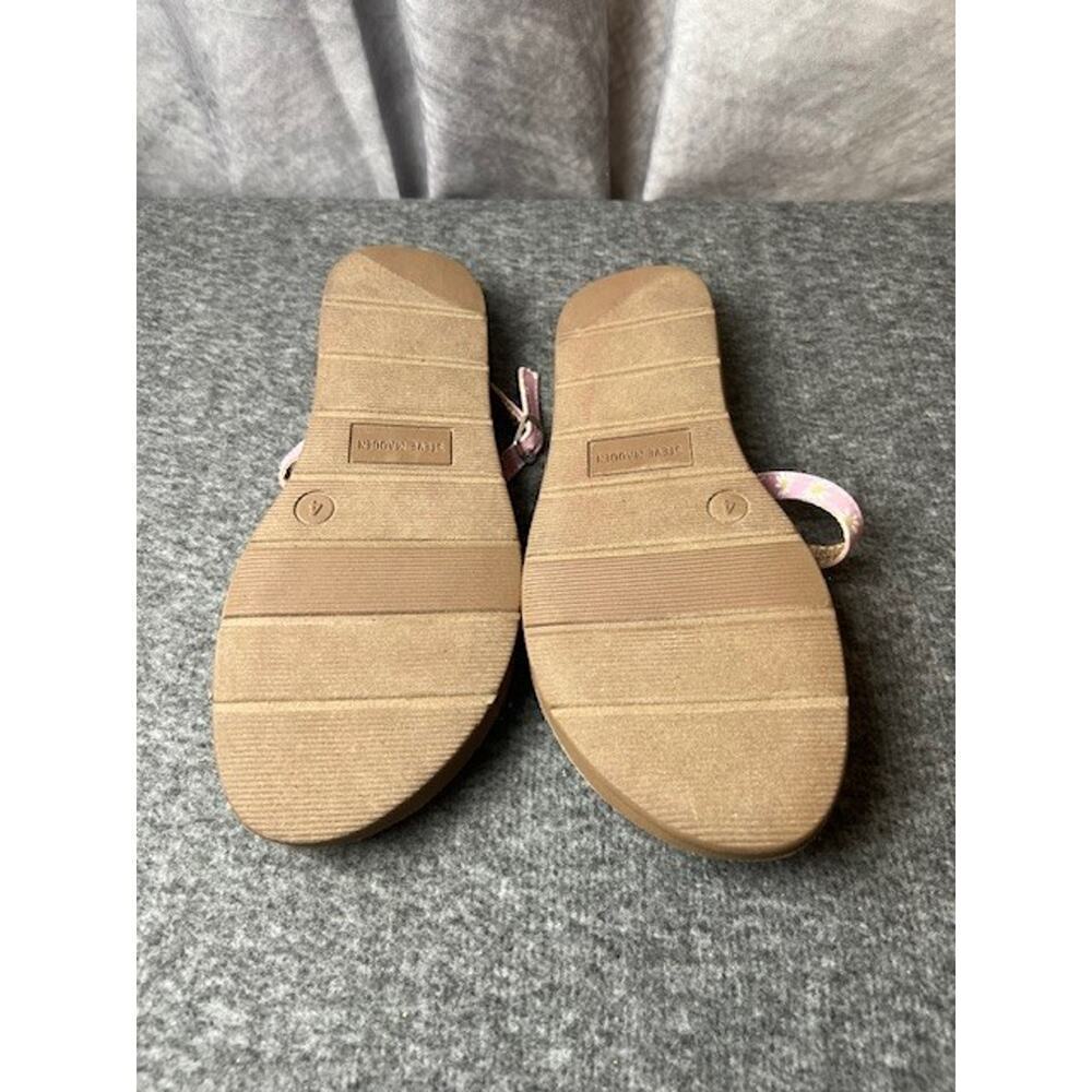 New Girls Steve Madden Jplum Pink Faux Leather Rhinestone Sandals Size 4 M - Picture 4 of 6